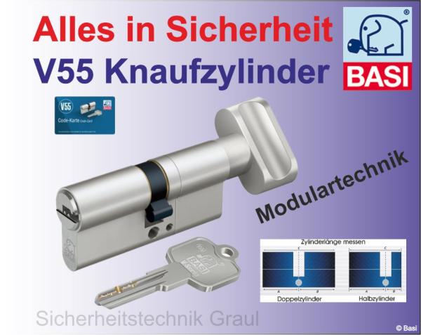 BASI V55 Knaufzylinder Standard/Modular